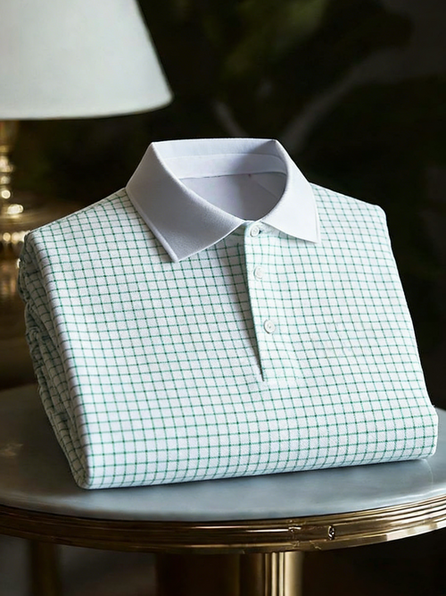 Men's Classic Business Button Short Sleeve Polo Shirt