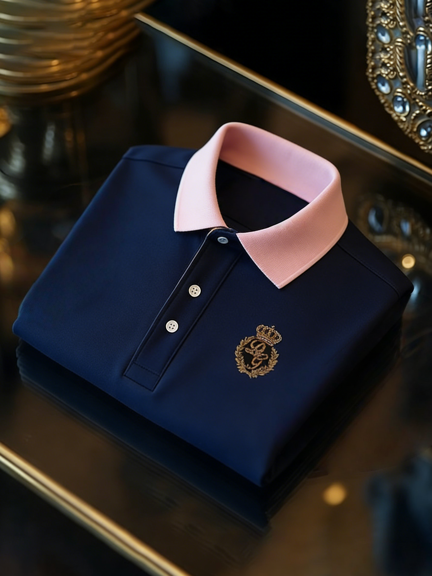 Men's Classic Business Button Short Sleeve Polo Shirt