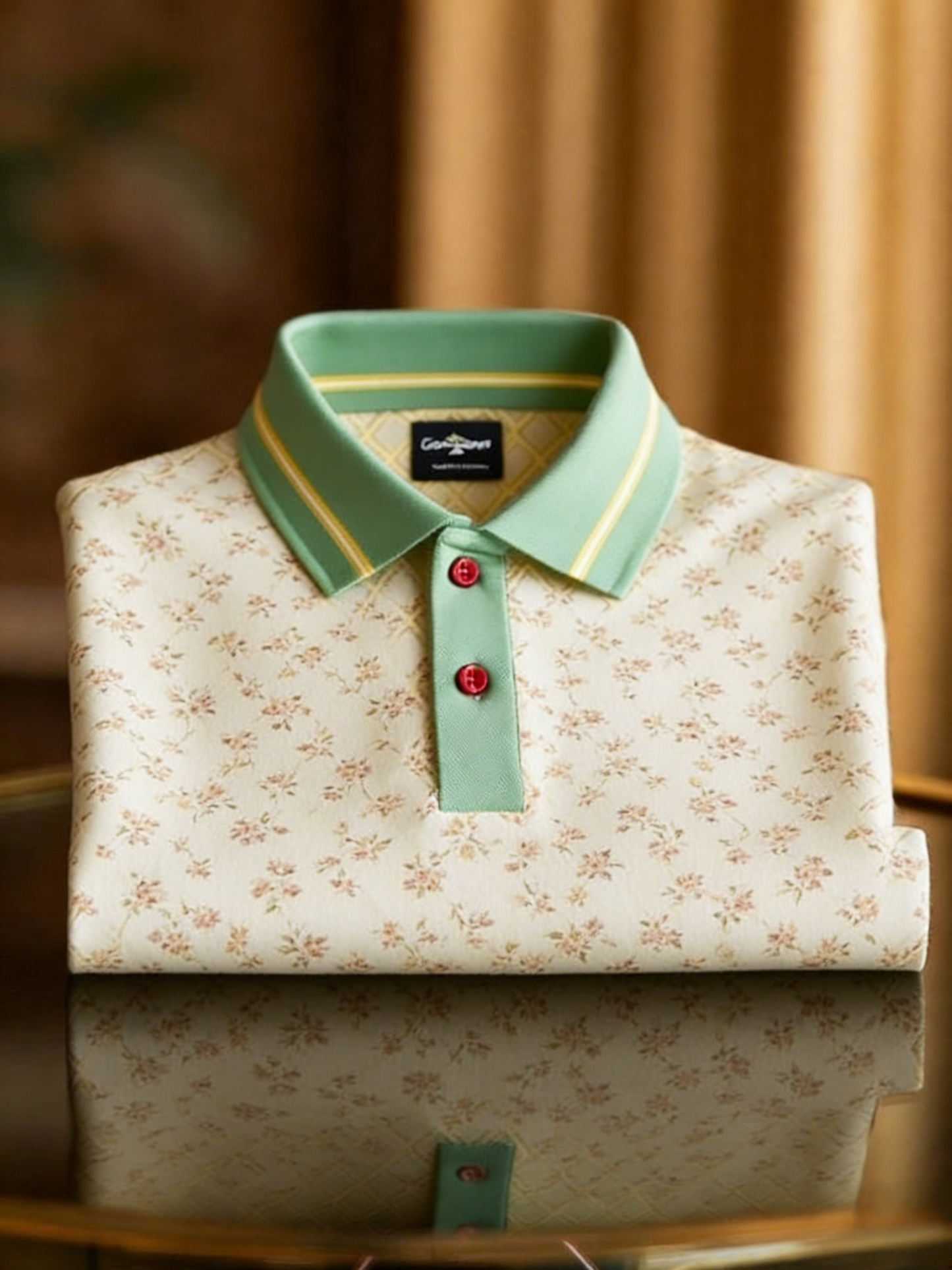 Men's Classic Business Button Short Sleeve Polo Shirt