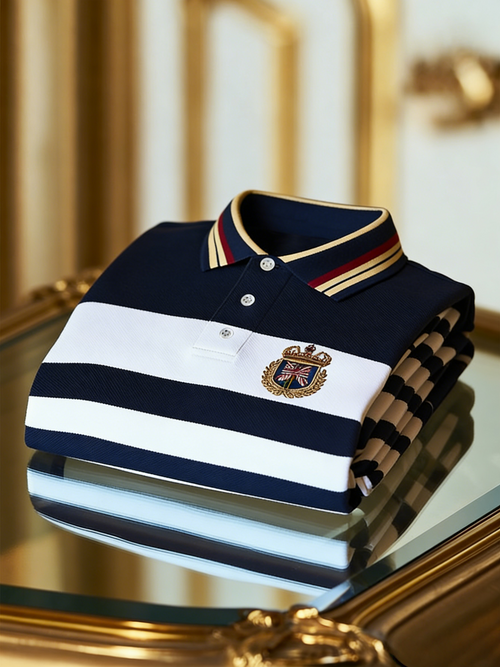 Men's Classic Business Button Short Sleeve Polo Shirt