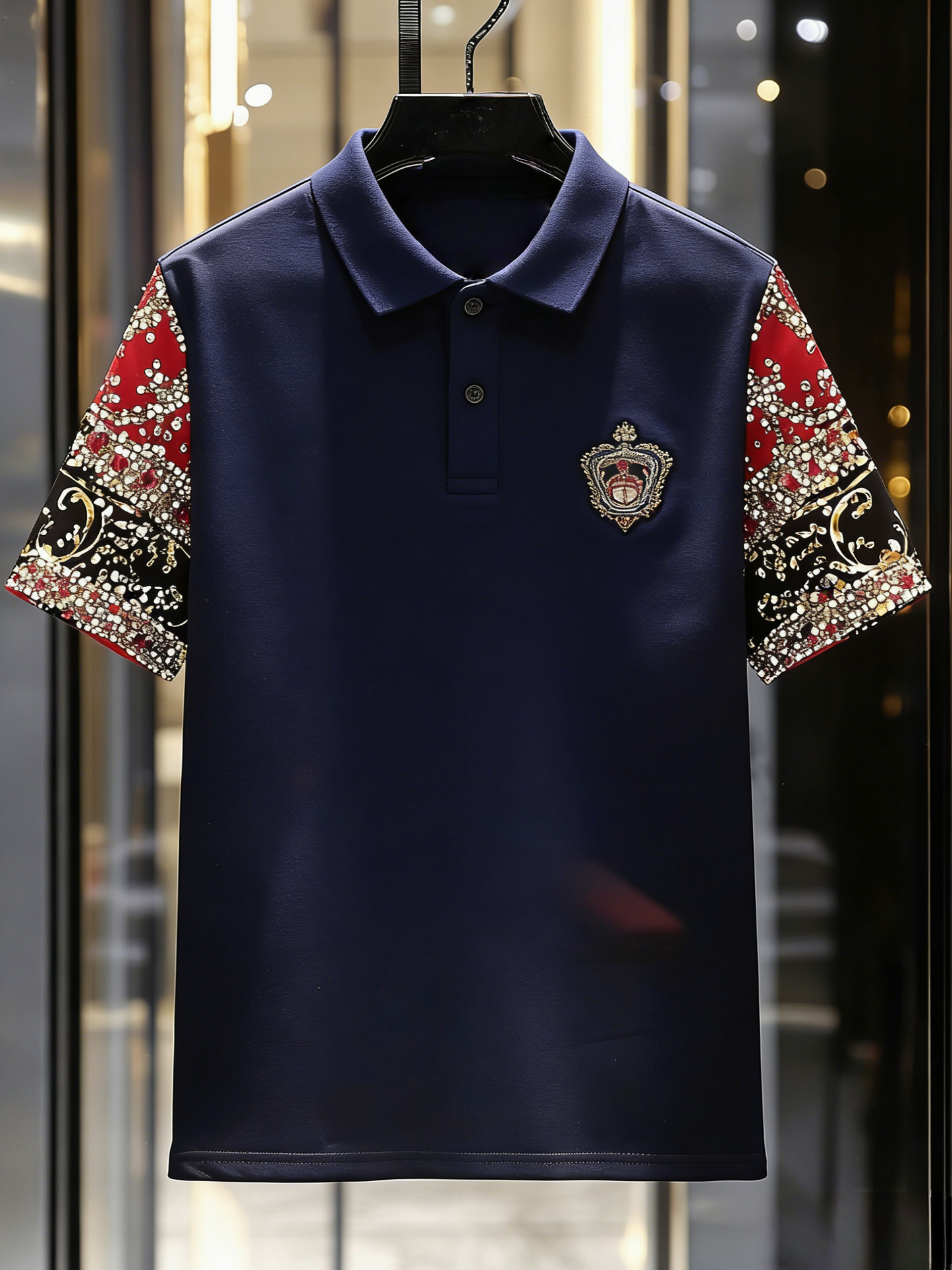 Men's Classic Business Button Short Sleeve Polo Shirt
