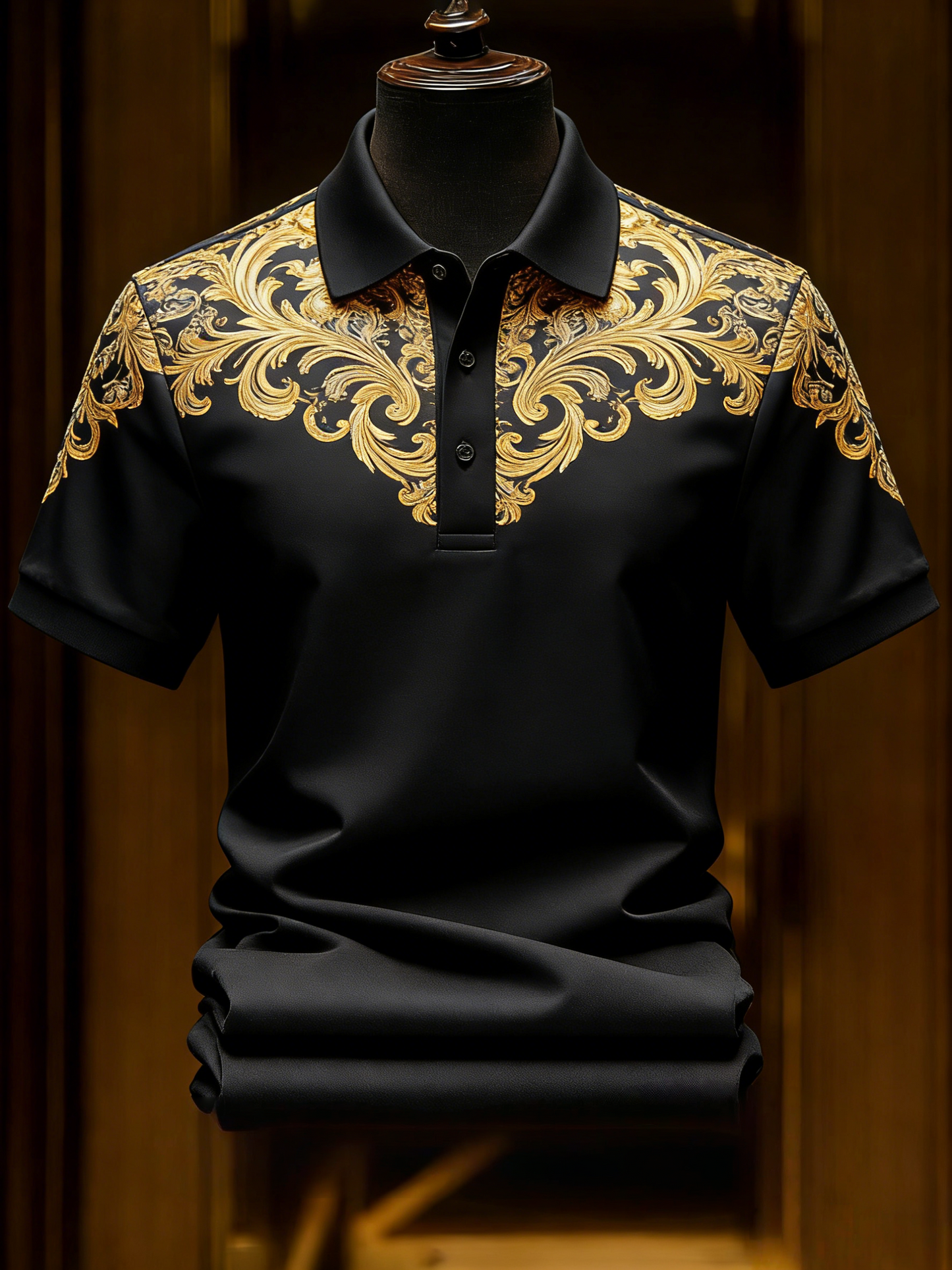 Men's Classic Business Button Short Sleeve Polo Shirt