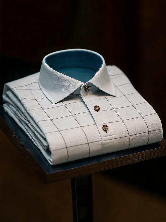 Men's Classic Business Button Short Sleeve Polo Shirt