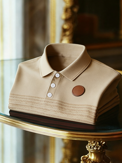 Men's Classic Business Button Short Sleeve Polo Shirt