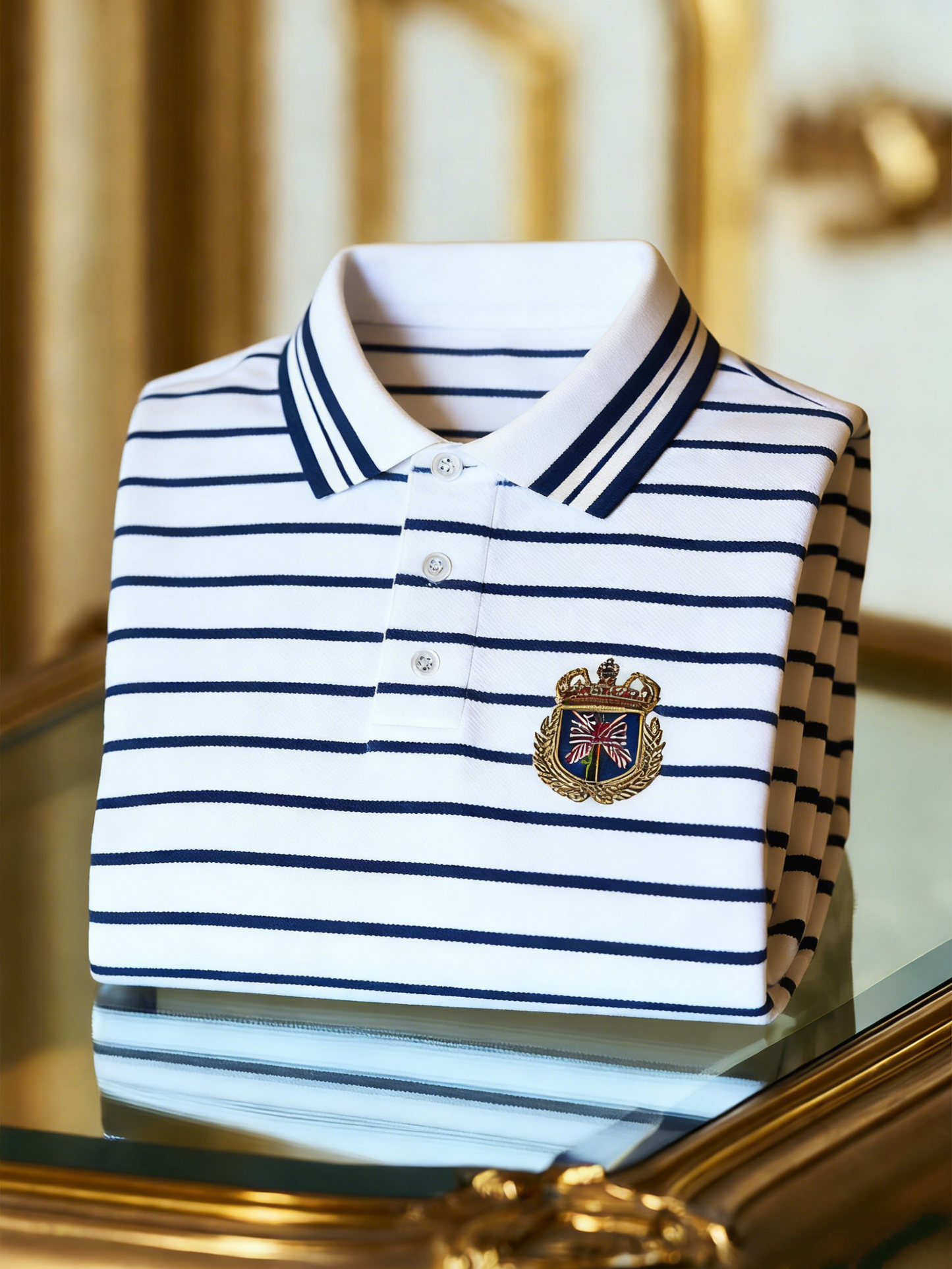 Men's Classic Business Button Short Sleeve Polo Shirt