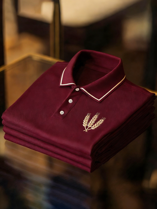 Men's Classic Business Button Short Sleeve Polo Shirt