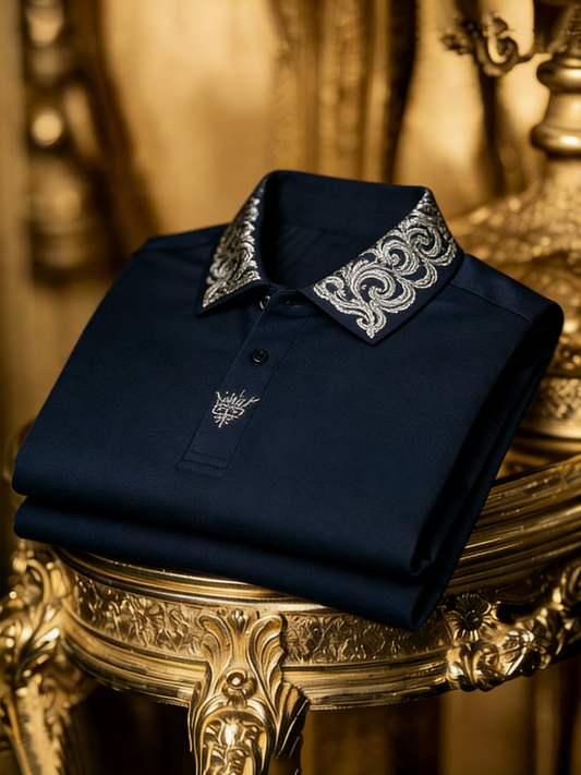 Men's Classic Business Button Short Sleeve Polo Shirt