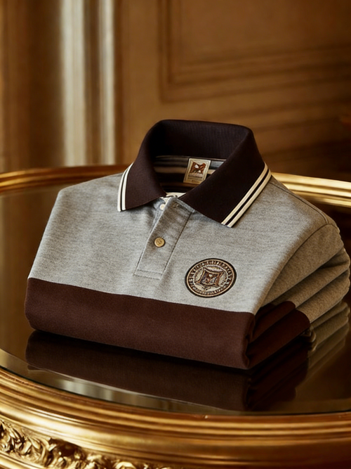 Men's Classic Business Button Short Sleeve Polo Shirt