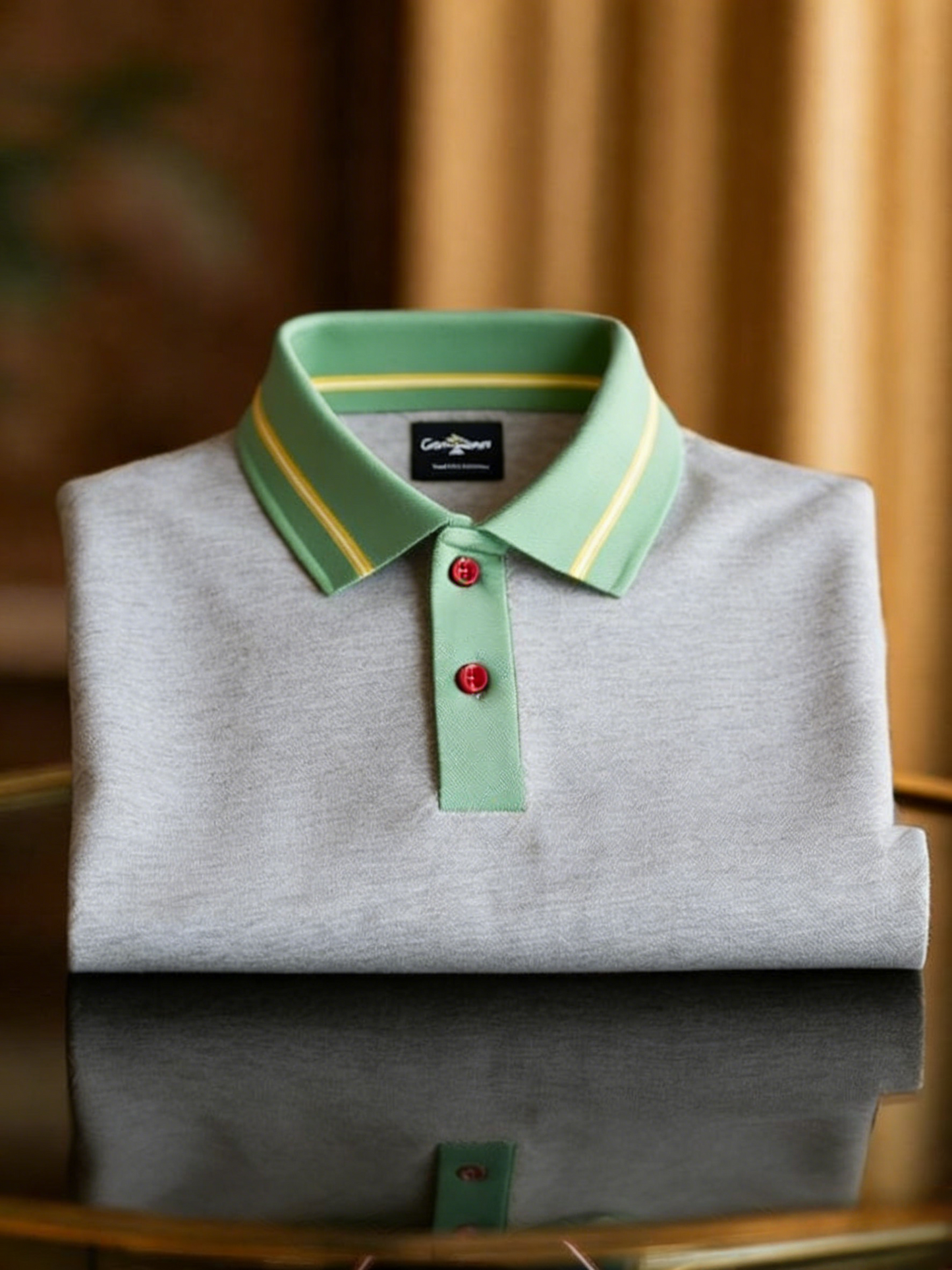 Men's Classic Business Button Short Sleeve Polo Shirt