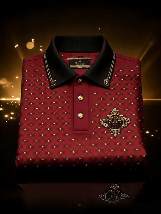 Men's Classic Business Button Short Sleeve Polo Shirt