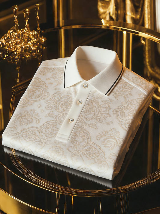 Men's Classic Business Button Short Sleeve Polo Shirt
