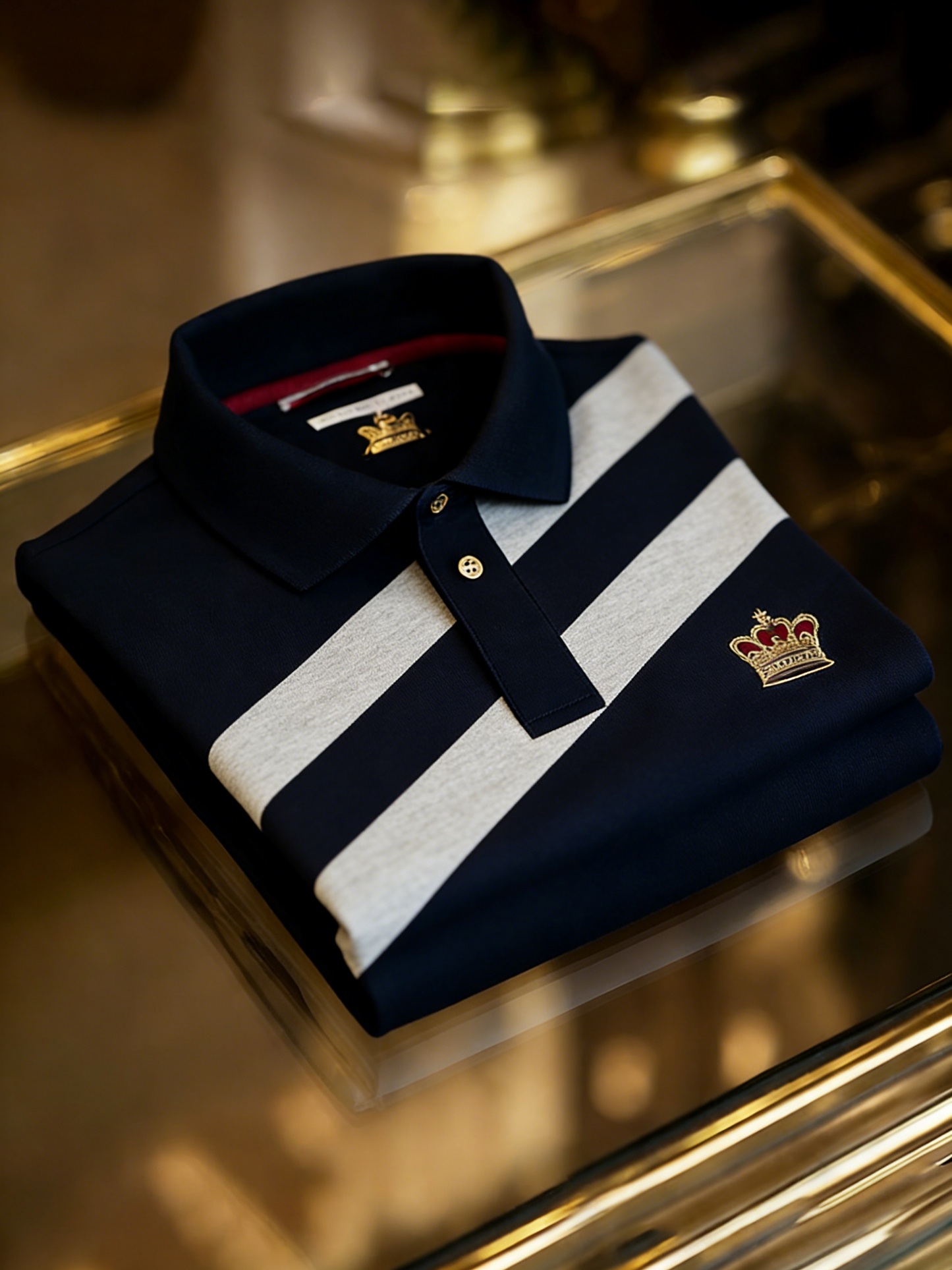 Men's Classic Business Button Short Sleeve Polo Shirt