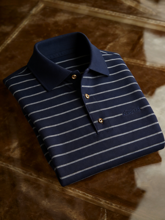 Men's Classic Business Button Short Sleeve Polo Shirt
