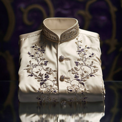Luxurious and high-end Men's stand collar shirt floral patterns