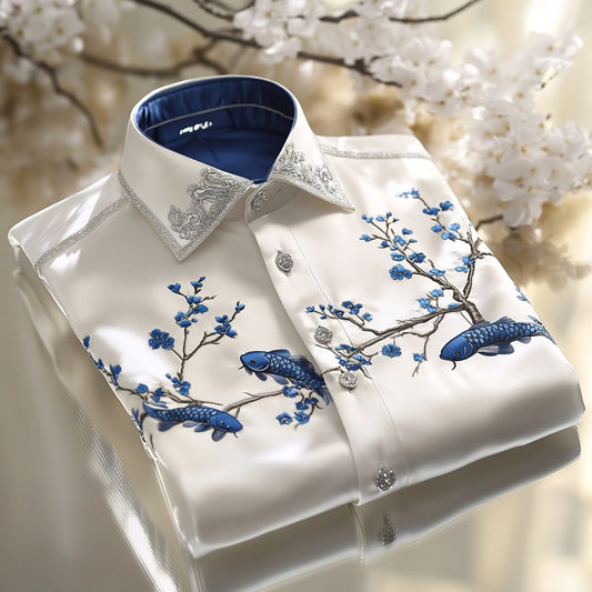 High end comfortable business leisure vacation long sleeve shirt