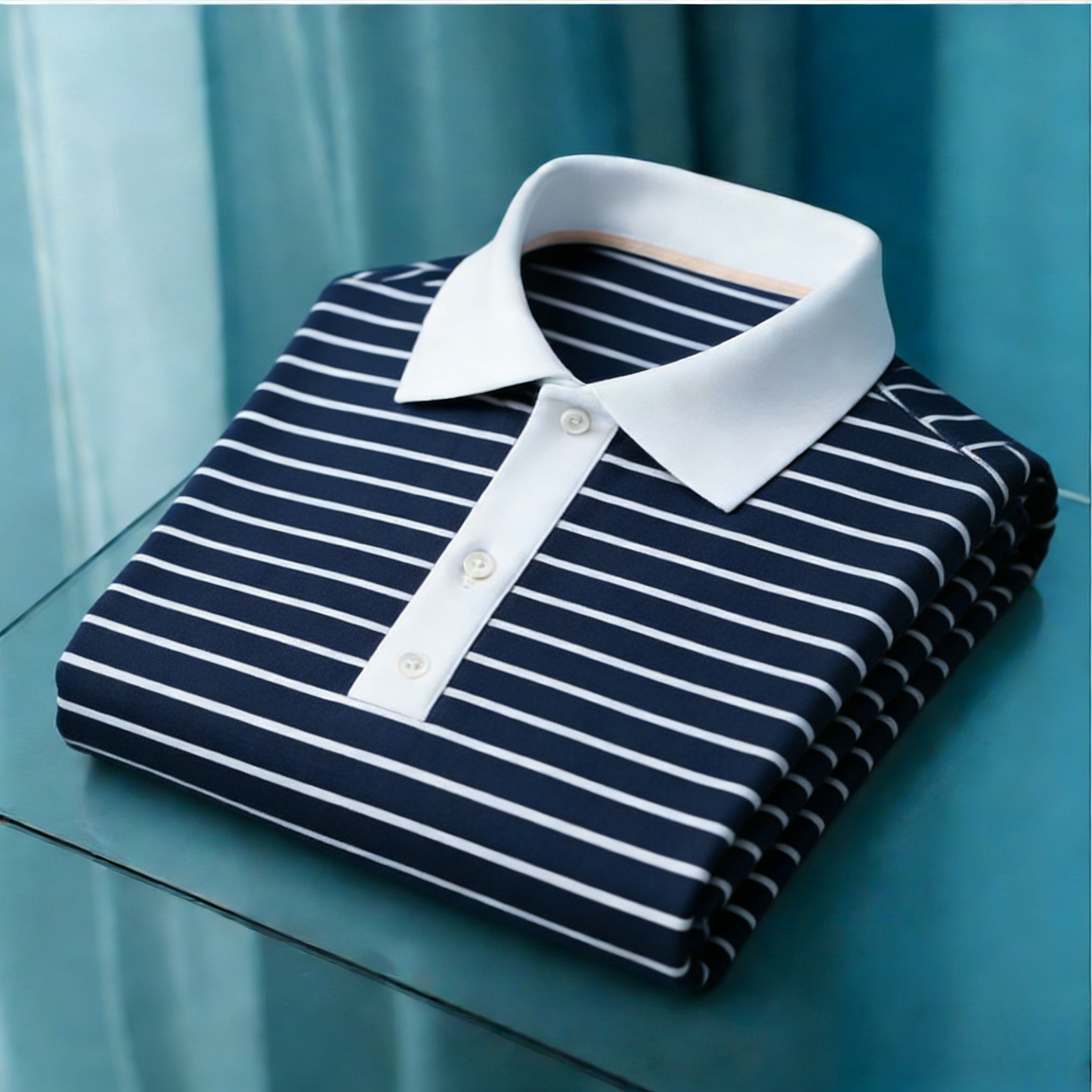 Men's Classic Business Button Short Sleeve Polo Shirt