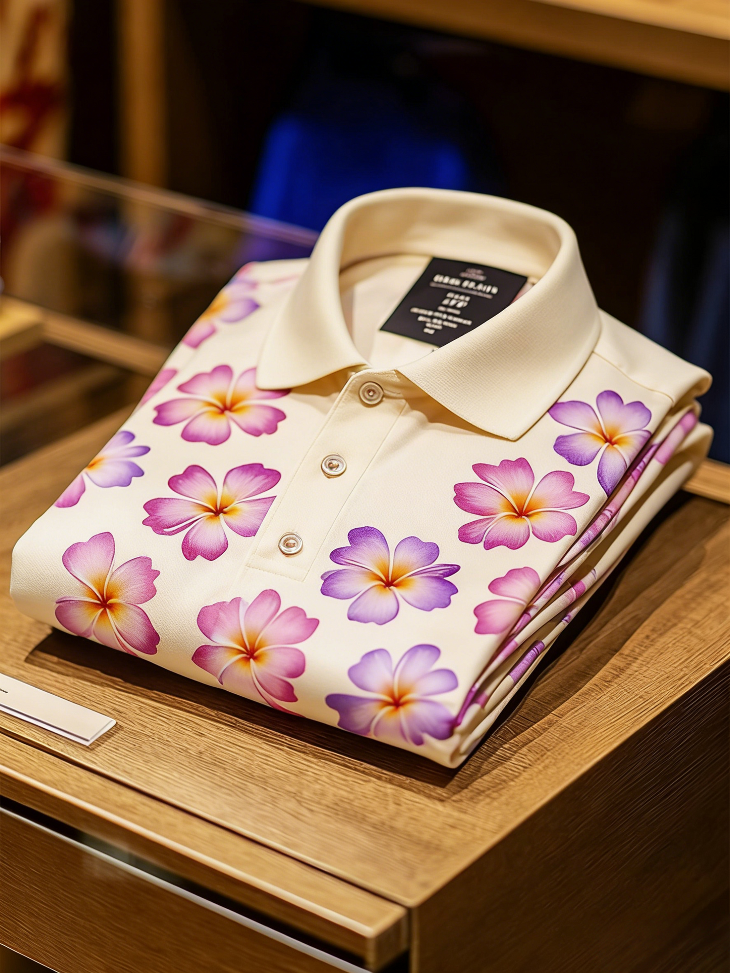 Men's Floral Printed Holiday Casual Short Sleeve Polo Shirt