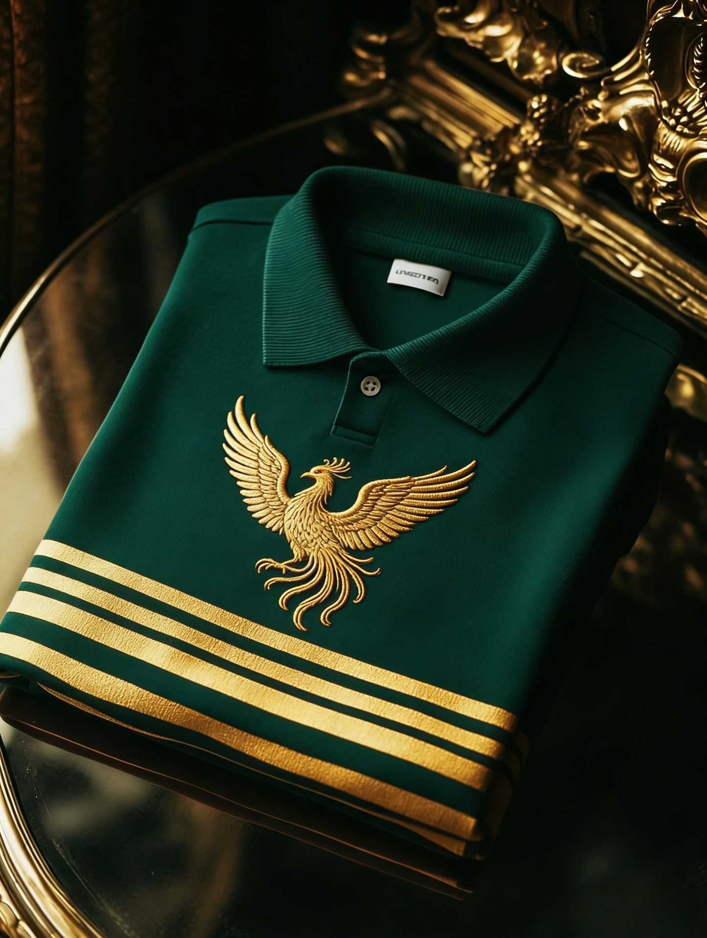 Men's Business Style Print Short Sleeved Polo Shirt