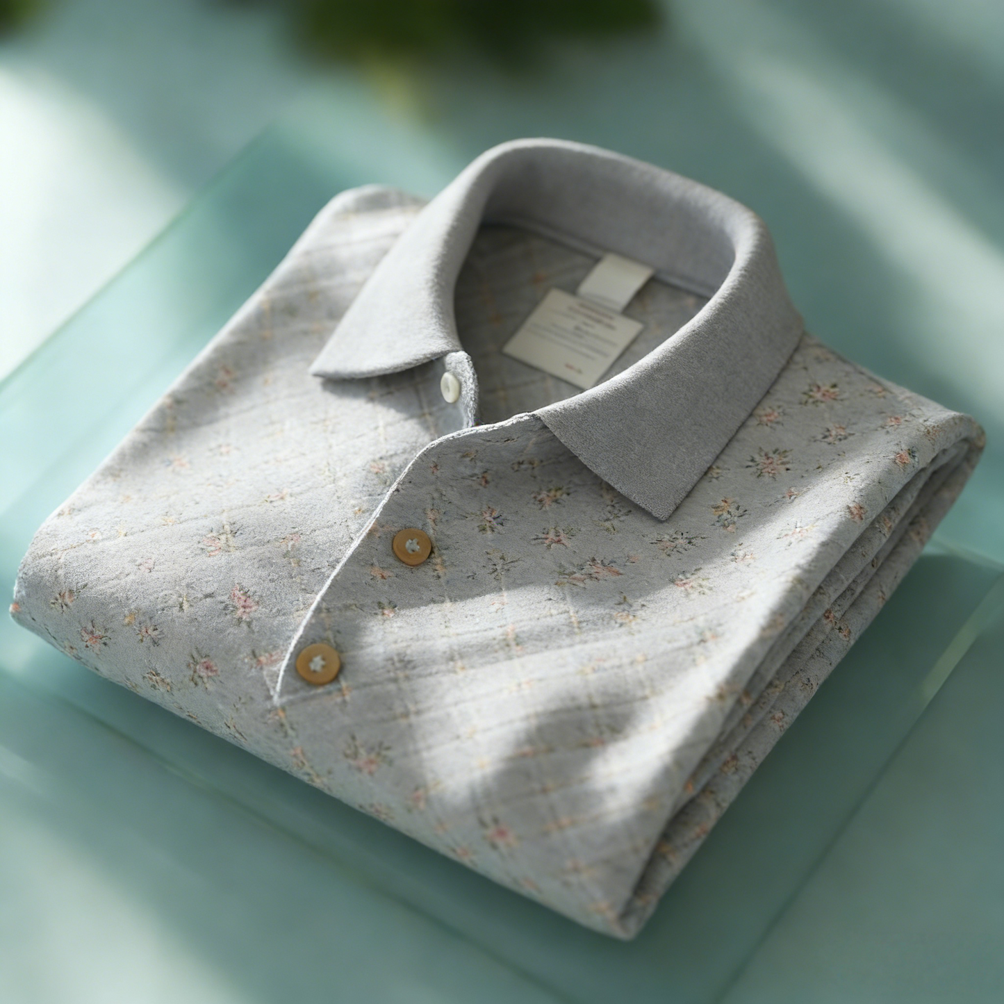 Men's Business Style Print Short Sleeved Polo Shirt