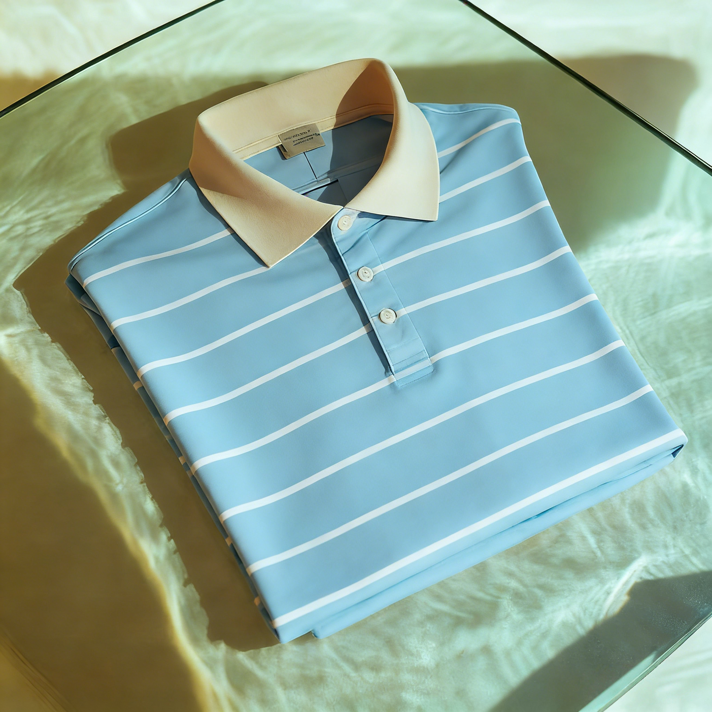 Men's Business Style Print Short Sleeved Polo Shirt