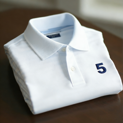 Men's Business Style Print Short Sleeved Polo Shirt