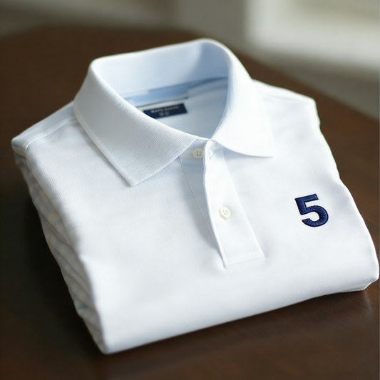 Men's Business Style Print Short Sleeved Polo Shirt