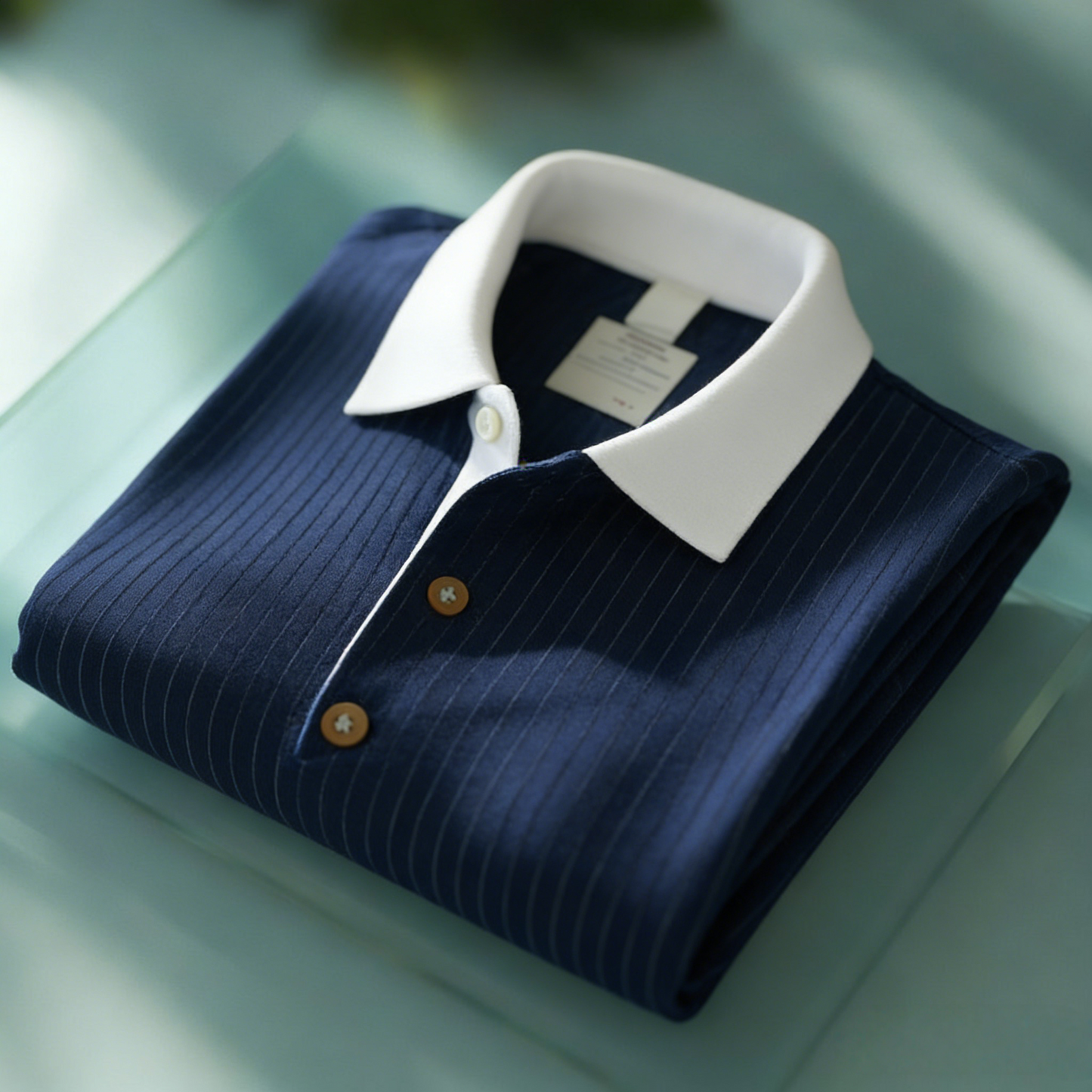 Men's Business Style Print Short Sleeved Polo Shirt