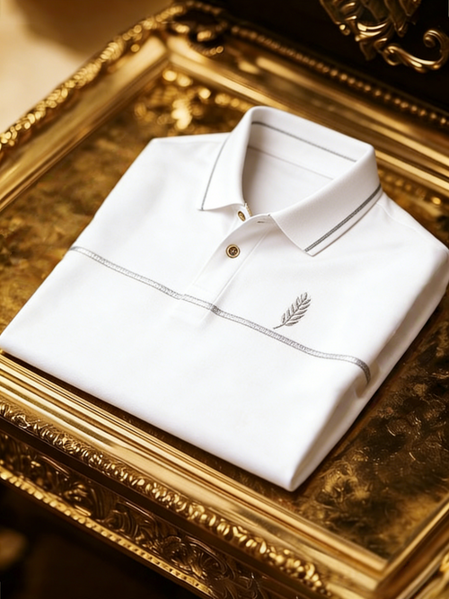 Men's Business Casual Button Short Sleeve Polo Shirt