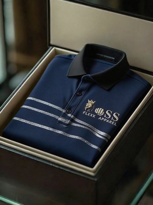 Men's Business Casual Button Short Sleeve Polo Shirt