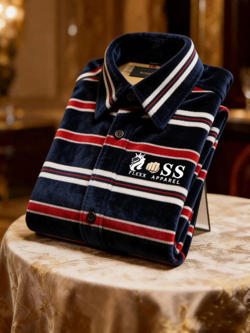 Men's Velvet Logo Casual Long Sleeve Shirt