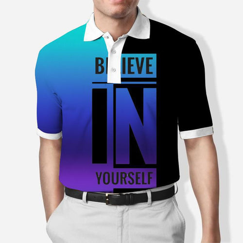 Men's Casual Contrast Color Business Casual Polo
