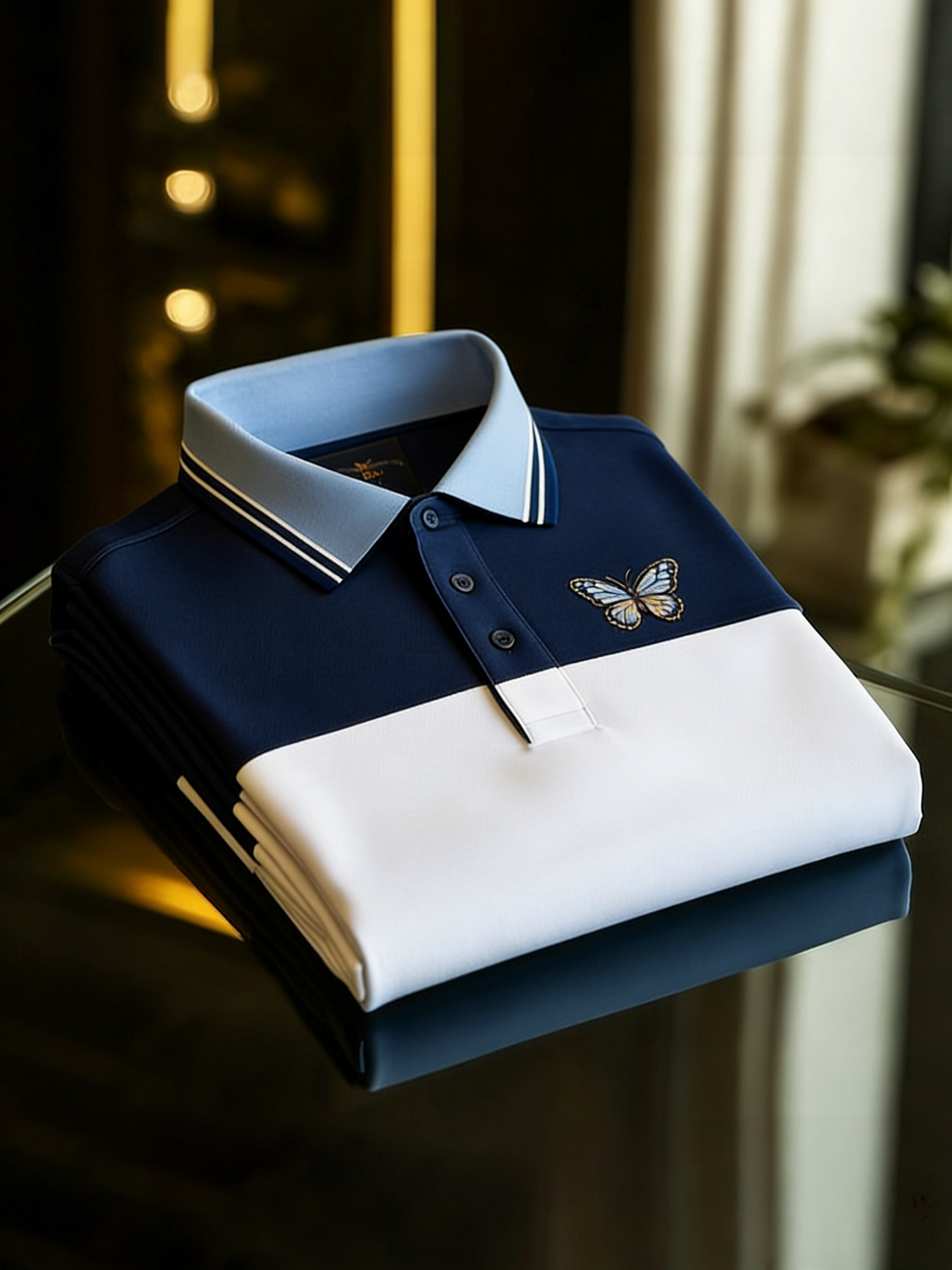 Men's Business Button-Down Short Sleeve Polo Shirt