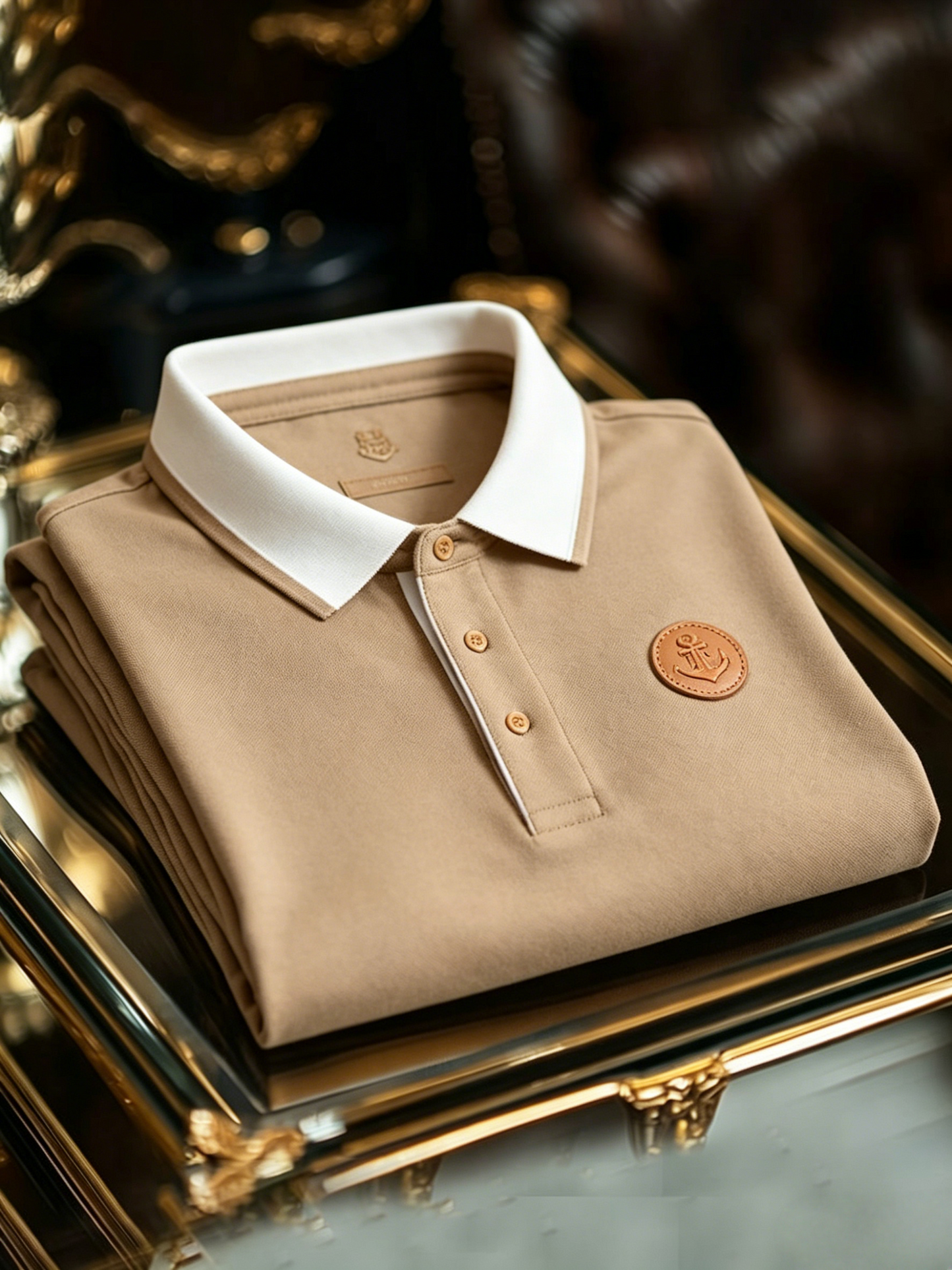 Men's Business Button-Down Short Sleeve Polo Shirt