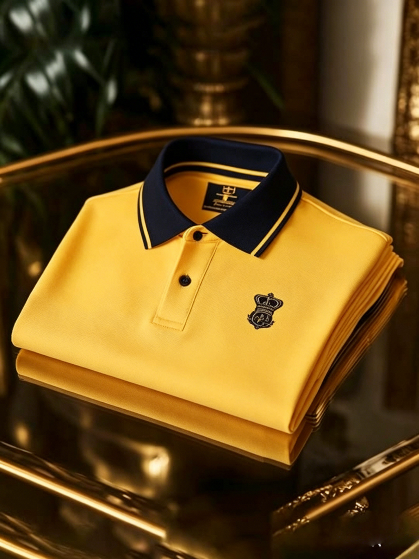 Men's Business Button-Down Short Sleeve Polo Shirt