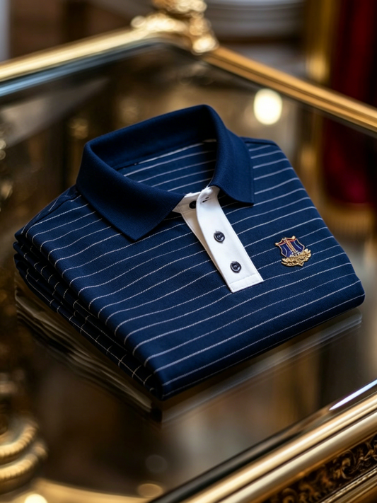 Men's Business Button-Down Short Sleeve Polo Shirt