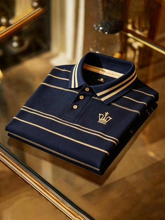 Men's Business Button-Down Short Sleeve Polo Shirt