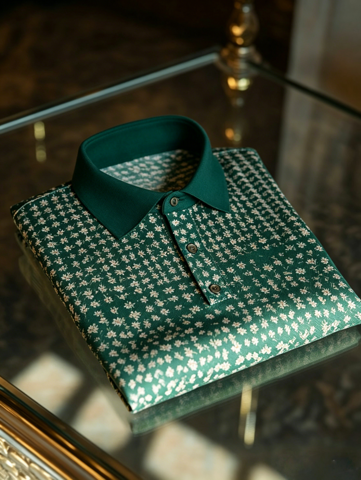 Men's Business Button-Down Short Sleeve Polo Shirt