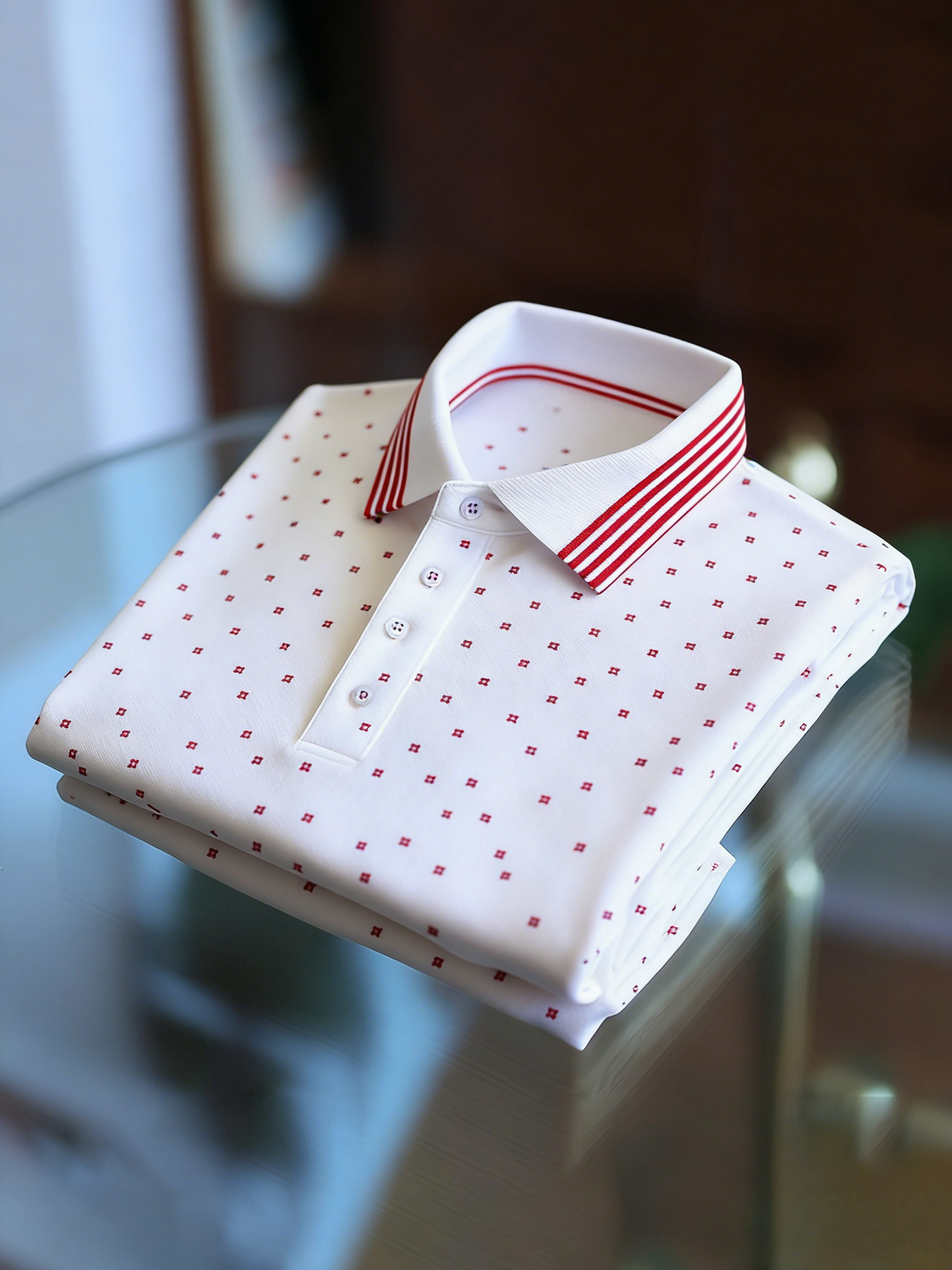 Men's Business Button-Down Short Sleeve Polo Shirt
