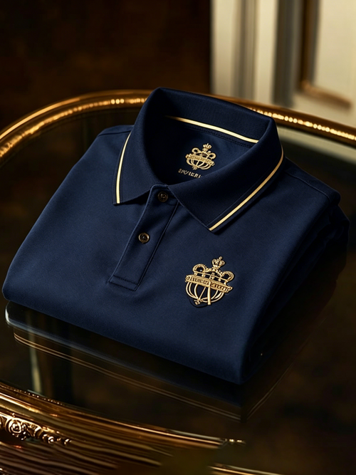 Men's Business Button-Down Short Sleeve Polo Shirt