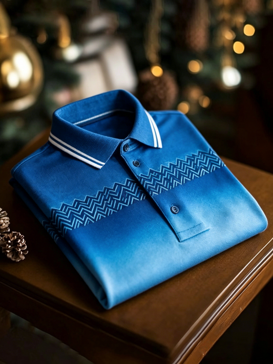 Men's Business Button-Down Short Sleeve Polo Shirt