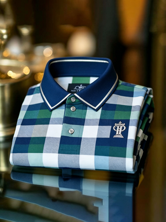 Men's Business Button-Down Short Sleeve Polo Shirt