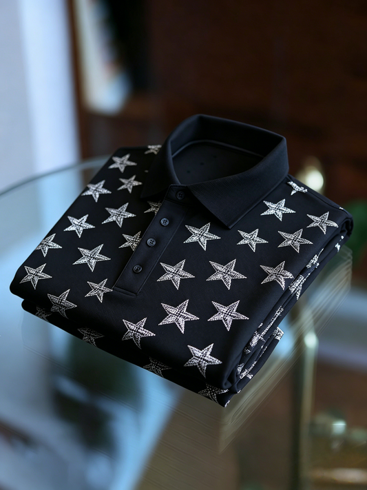 Men's Business Button-Down Short Sleeve Polo Shirt