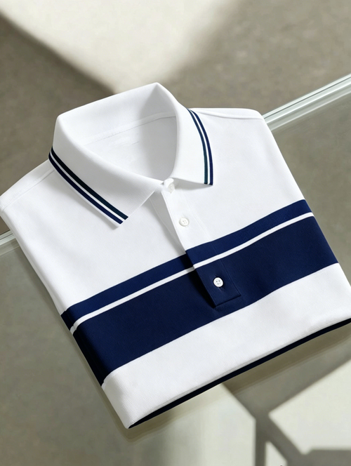 Men's Business Button-Down Short Sleeve Polo Shirt
