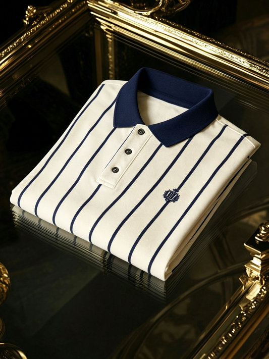 Men's Business Button-Down Short Sleeve Polo Shirt