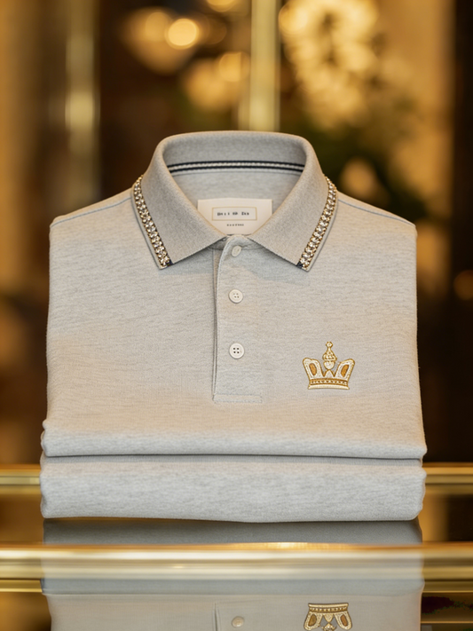 Men's Business Button-Down Short Sleeve Polo Shirt