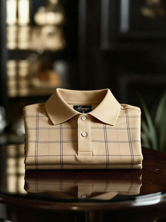 Men's Business Button-Down Short Sleeve Polo Shirt