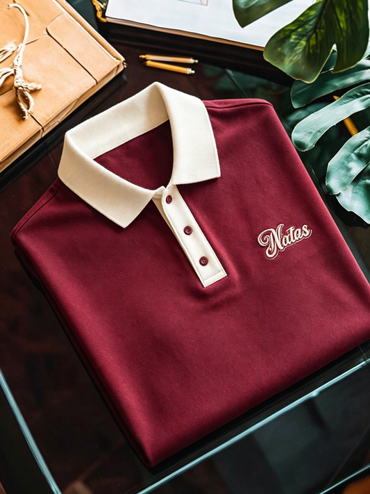 Men's Business Button-Down Short Sleeve Polo Shirt