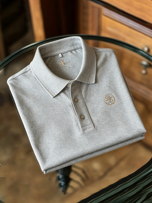 Men's Business Button-Down Short Sleeve Polo Shirt