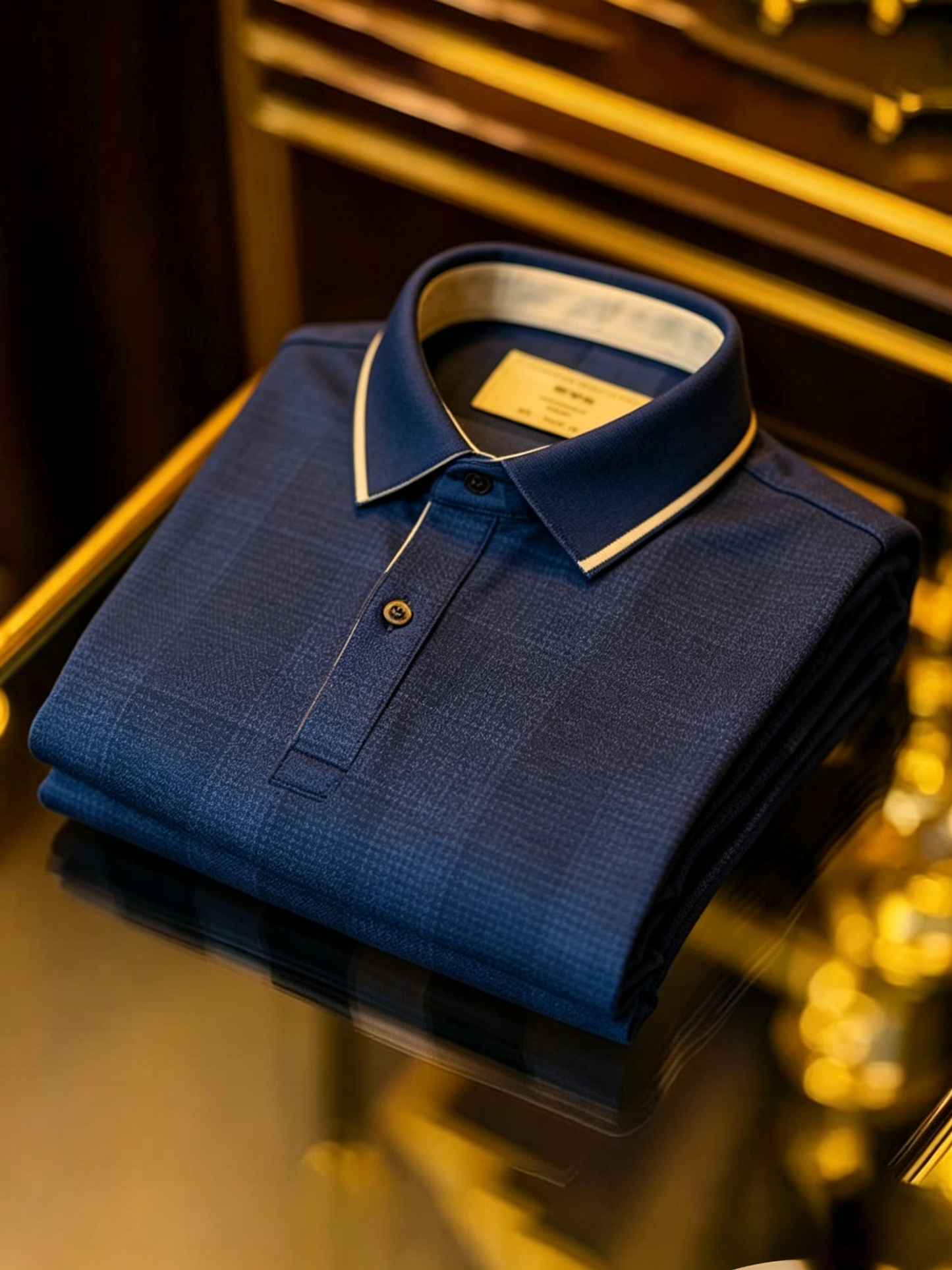 Men's Business Button-Down Short Sleeve Polo Shirt
