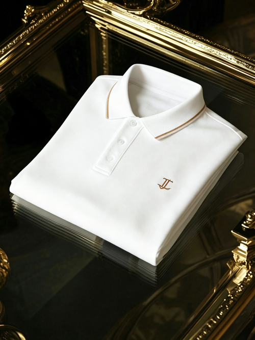 Men's Business Button-Down Short Sleeve Polo Shirt